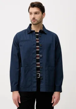 Barbour camasa din bumbac Cole culoarea bleumarin, regular, MOS0411 imagine