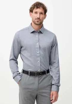 Barbour camasa din bumbac ELMFIELD culoarea bleumarin, cu guler italian, slim, MSH5682 imagine