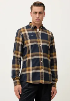 Barbour camasa din bumbac FOLLEY culoarea bleumarin, cu guler button-down, regular, MSH5364 imagine