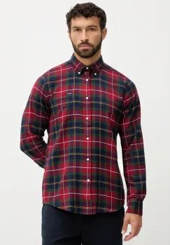 Barbour camasa din bumbac FORTROSE culoarea bordo, cu guler button-down, regular, MSH4991 imagine
