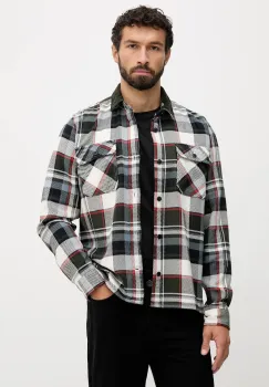 Barbour camasa din bumbac GRASMOOR culoarea verde, cu guler clasic, relaxed, MSH5646 imagine