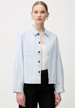 Barbour camasa din bumbac June femei, cu guler clasic, relaxed, LOS0070BL23 imagine