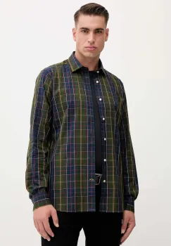 Barbour camasa din bumbac KENTON culoarea bleumarin, cu guler clasic, regular, MSH5689 imagine