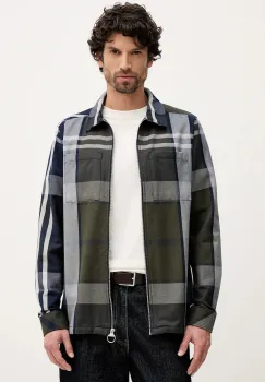 Barbour camasa din bumbac Lannich culoarea bleumarin, cu guler clasic, relaxed, MOS0343 imagine