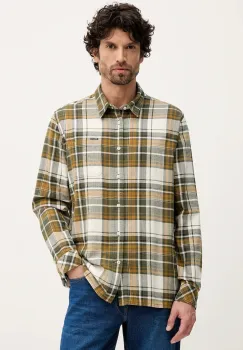 Barbour camasa din bumbac Malham culoarea verde, cu guler clasic, relaxed, MSH5650 imagine