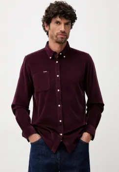 Barbour camasa din bumbac RAMSEY culoarea negru, cu guler button-down, regular, MSH5001 imagine