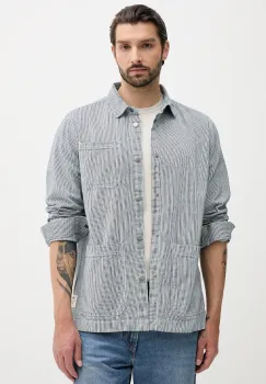 Barbour camasa din bumbac TINDALE culoarea bleumarin, cu guler clasic, relaxed, MOS0435 imagine