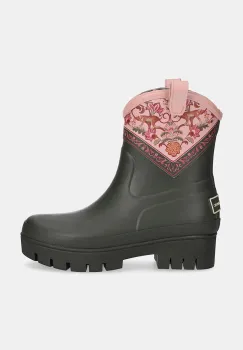 Barbour cizme Barbour x Farm Rio Thais Short Welly culoarea verde, LRF0123MI11 imagine
