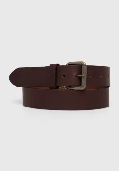 Barbour curea de piele barbati, culoarea maro imagine