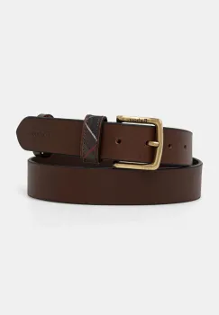 Barbour curea de piele barbati, culoarea maro, MAC0467 imagine