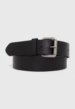 Barbour curea de piele barbati, culoarea negru imagine