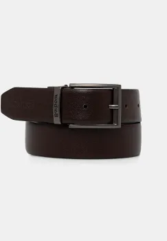 Barbour curea de piele cu doua fete culoarea negru, MAC0481 imagine