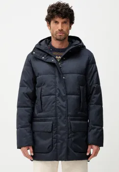 Barbour geaca BEAUFORT culoarea bleumarin, de iarna, MQU1861 imagine