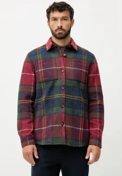 Barbour geaca cu aspect de camasa culoarea verde, de tranzitie, MOS0400 imagine