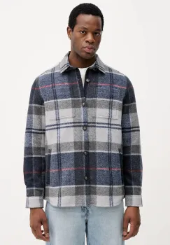 Barbour geaca cu aspect de camasa culoarea verde, de tranzitie, MOS0400 imagine