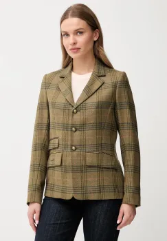 Barbour geaca de lana CARLBY culoarea verde, un singur rand de nasturi, cu imprimeu, LTA0129 imagine