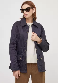 Barbour geaca femei, culoarea albastru marin, de tranzitie imagine