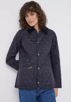 Barbour geaca femei, culoarea albastru marin, de tranzitie imagine