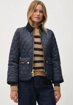 Barbour geaca femei, culoarea albastru marin, de tranzitie, LQU1765 imagine