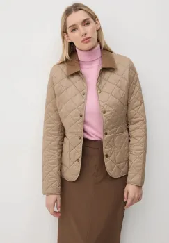 Barbour geaca femei, culoarea bej, de tranzitie imagine