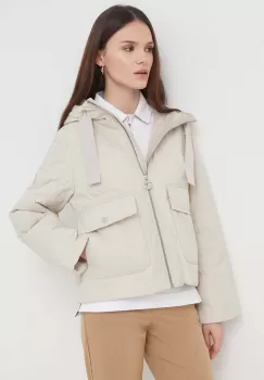 Barbour geaca femei, culoarea bej, de tranzitie imagine