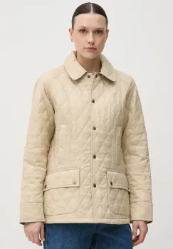 Barbour geaca femei, culoarea bej, de tranzitie imagine
