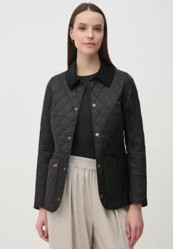 Barbour geaca femei, culoarea negru, de tranzitie imagine