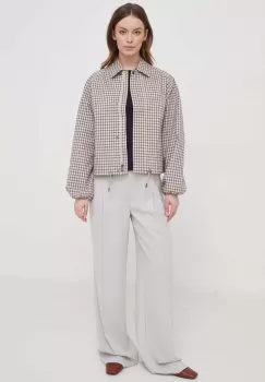 Barbour geaca femei, culoarea roz, de tranzitie, oversize imagine