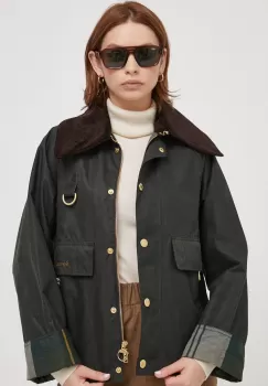 Barbour geaca femei, culoarea verde, de tranzitie imagine