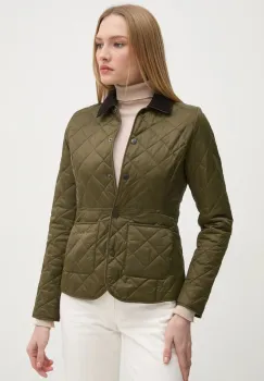 Barbour geaca femei, culoarea verde, de tranzitie imagine