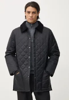 Barbour geaca le Quilt barbati, culoarea negru, de tranzitie, MQU0001 imagine