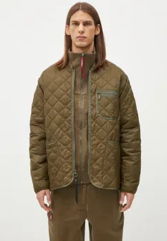Barbour geaca Liddesdale Liner Quilted Jacket barbati, culoarea verde, de tranzitie, oversize, MQU1788 imagine