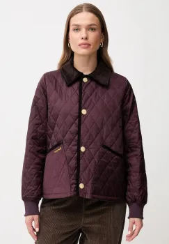 Barbour geaca MARLA culoarea bordo, de tranzitie, LQU1836 imagine