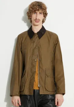 Barbour geaca Wax Deck Jacket barbati, culoarea verde, de tranzitie, MWX2280 imagine