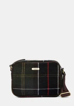 Barbour geanta de mana cu amestec de lana culoarea verde, LBA0478 imagine