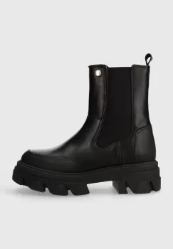 Barbour ghete chelsea de piele B.Intl Chicane femei, culoarea negru, cu platforma, LFO0634BK11 imagine