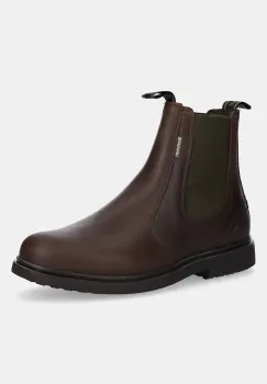 Barbour ghete chelsea de piele Hale culoarea maro, MFO0815BR99 imagine