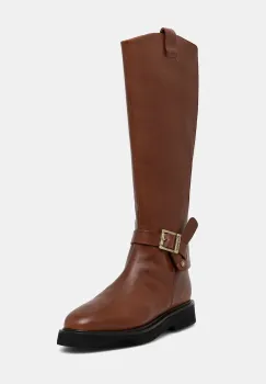 Barbour ghete de piele Theodora culoarea maro, cu toc plat, LFO0783BR39 imagine
