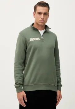 Barbour hanorac de bumbac culoarea verde, cu imprimeu, MOL0640 imagine