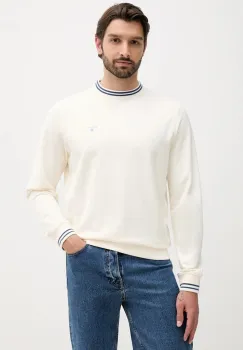 Barbour hanorac de bumbac ROSFORD culoarea bej, uni, MOL0700 imagine