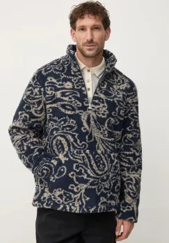 Barbour hanorac fleece culoarea albastru marin, modelator, MFL0204NY91 imagine