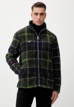 Barbour hanorac fleece culoarea verde, cu imprimeu, MFL0187 imagine