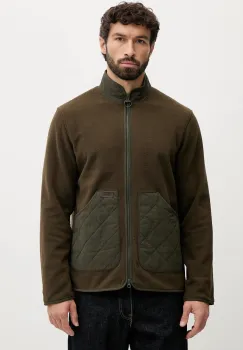 Barbour hanorac fleece LOWICH culoarea verde, uni, MFL0211 imagine