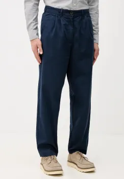 Barbour pantaloni de bumbac Cole culoarea bleumarin, cu fason chinos, MTR0756 imagine