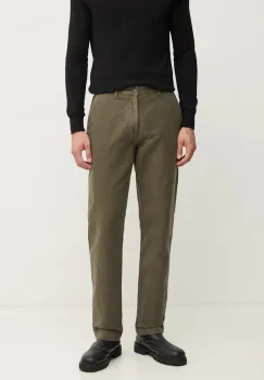 Barbour pantaloni de bumbac culoarea verde, drept, MTR0738 imagine