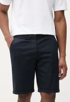 Barbour pantaloni scurti  Washed Twill Chino Short barbati, culoarea bleumarin, MST0053 imagine