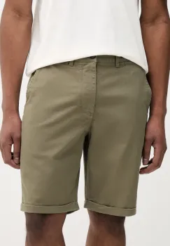 Barbour pantaloni scurti  Washed Twill Chino Short barbati, culoarea verde, MST0053 imagine