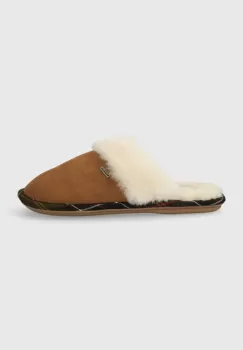 Barbour papuci din piele intoarsa Ellery culoarea maro, LSL0030BE51 imagine