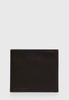 Barbour portofel de piele barbati, culoarea maro imagine