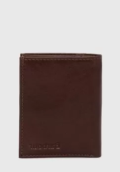 Barbour portofel de piele barbati, culoarea maro imagine